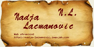 Nadja Lacmanović vizit kartica